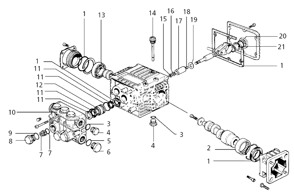 Pump Parts Diagram and Parts List for PW2020  Campbell Hausfeld Pressure Washer